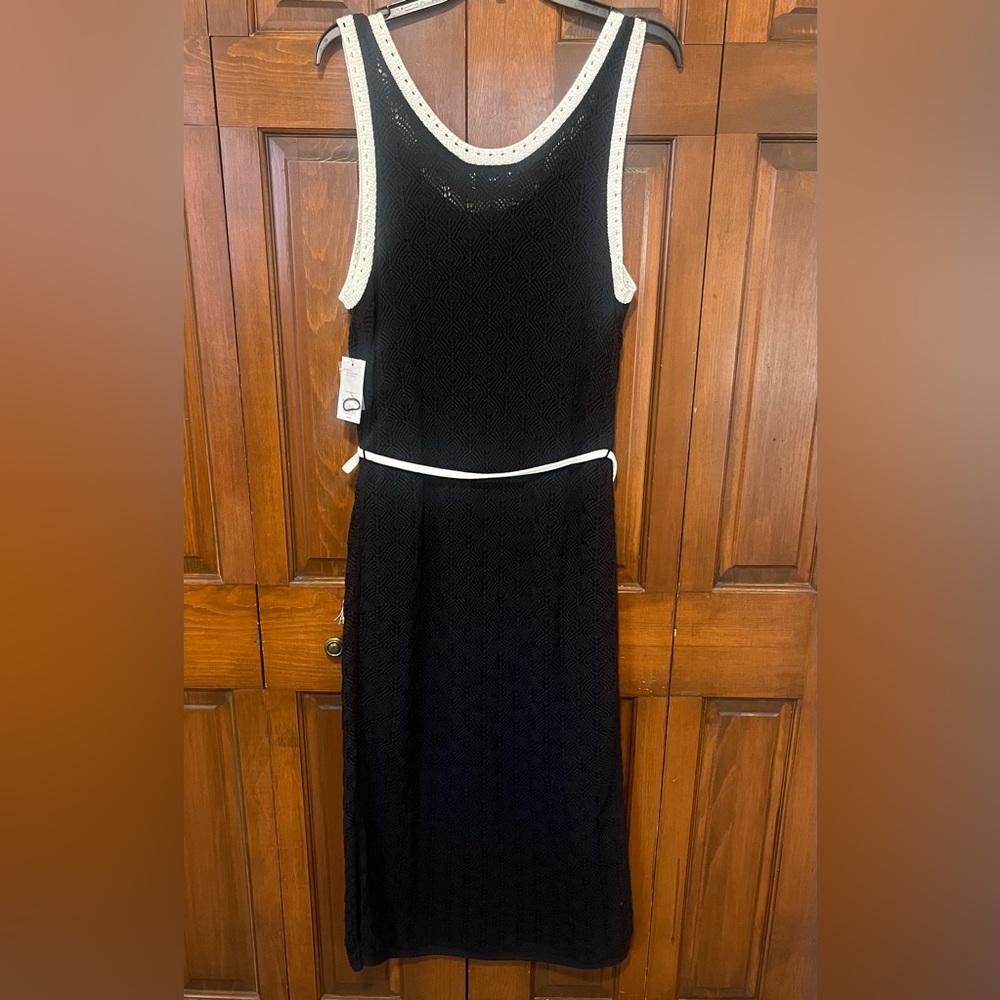 NWT Nine West Women's Sleeveless Cotton Crochet Maxi Dress XL - Picture 3 of 6
